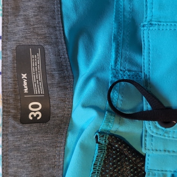 Mens Hurley Aqua Board Shorts Swim Shorts Sz 30 - Picture 5 of 8